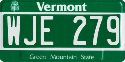 VT license plate WJE279