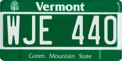 VT license plate WJE440