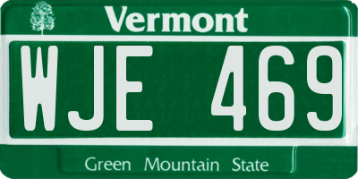 VT license plate WJE469