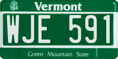 VT license plate WJE591