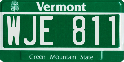 VT license plate WJE811