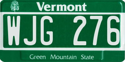 VT license plate WJG276