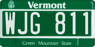 VT license plate WJG811