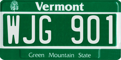 VT license plate WJG901