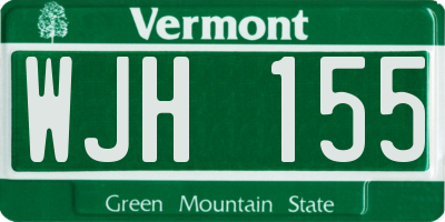 VT license plate WJH155
