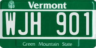 VT license plate WJH901