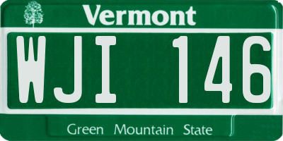 VT license plate WJI146
