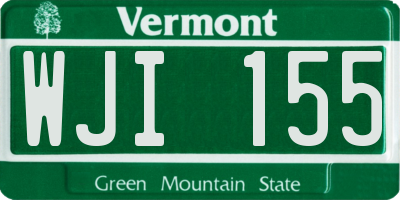 VT license plate WJI155