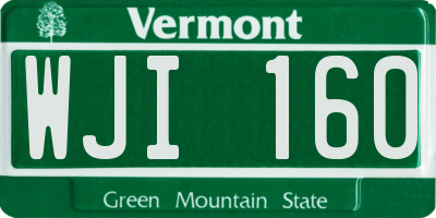VT license plate WJI160