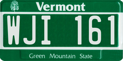 VT license plate WJI161