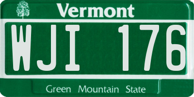 VT license plate WJI176