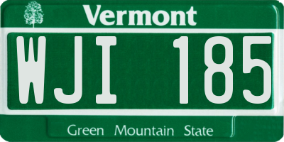 VT license plate WJI185