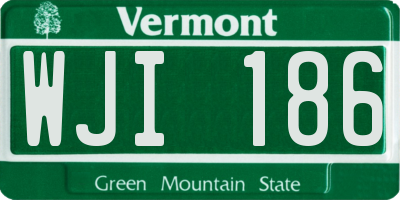 VT license plate WJI186
