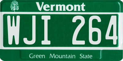 VT license plate WJI264