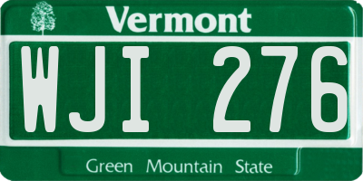 VT license plate WJI276