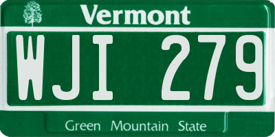 VT license plate WJI279