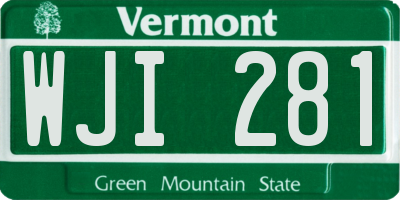 VT license plate WJI281