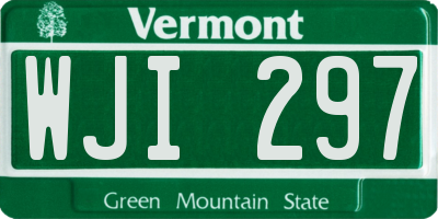 VT license plate WJI297