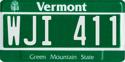 VT license plate WJI411