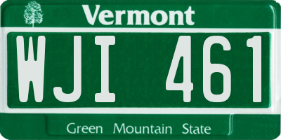 VT license plate WJI461