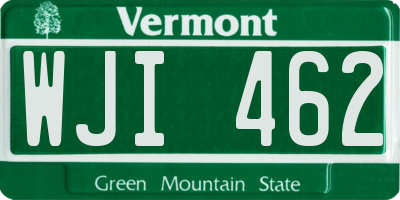 VT license plate WJI462