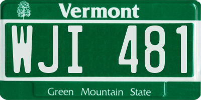 VT license plate WJI481