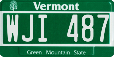VT license plate WJI487
