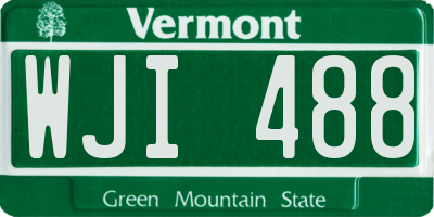 VT license plate WJI488