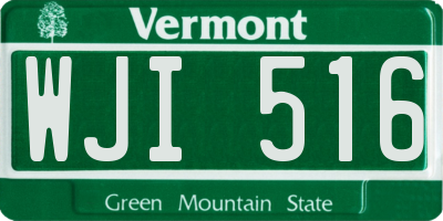 VT license plate WJI516