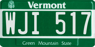VT license plate WJI517