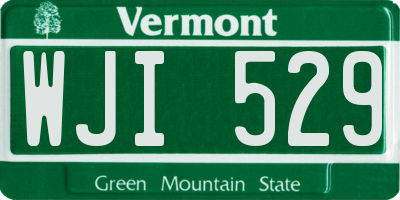 VT license plate WJI529
