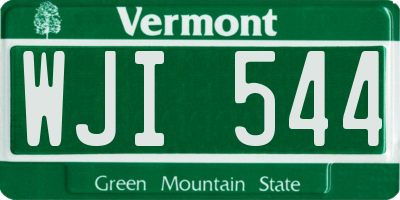 VT license plate WJI544
