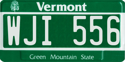 VT license plate WJI556