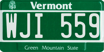 VT license plate WJI559