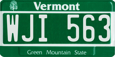 VT license plate WJI563