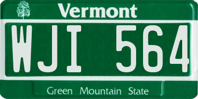VT license plate WJI564