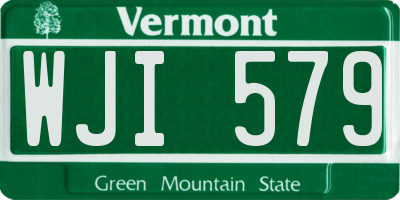 VT license plate WJI579