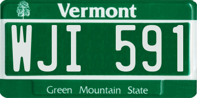 VT license plate WJI591