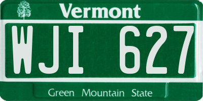 VT license plate WJI627