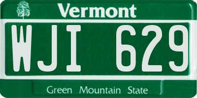 VT license plate WJI629