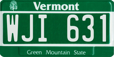 VT license plate WJI631