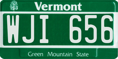 VT license plate WJI656