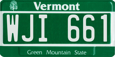 VT license plate WJI661