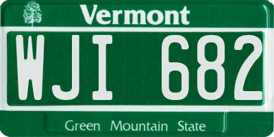 VT license plate WJI682