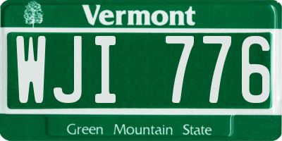 VT license plate WJI776