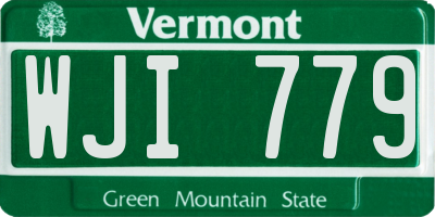 VT license plate WJI779