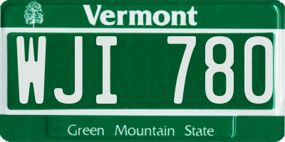 VT license plate WJI780