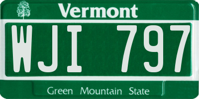 VT license plate WJI797