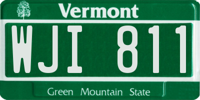 VT license plate WJI811