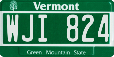 VT license plate WJI824